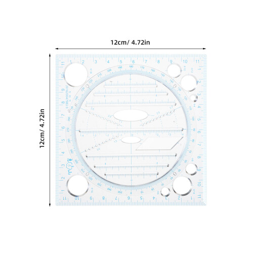Sky-Blue Plastic Geometric Ruler For Accurate Measuring Use 1