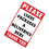 Set Of 5 Package Sticker Label Leave Here Reminder Flat Surface 1