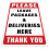 Set Of 5 Package Sticker Label Leave Here Reminder Flat Surface 3