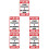 Set Of 5 Package Sticker Label Leave Here Reminder Flat Surface 8