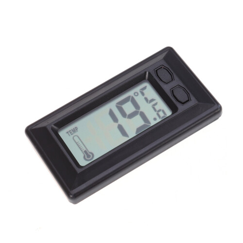 2Stk Auto Digitalthermometer Mit Großem LCD Display Schwarz 1