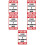 Set Of 5 Package Sticker Label Leave Here Reminder Flat Surface 9