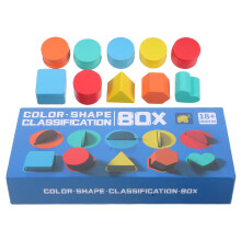 One Box Wooden Shape Sorting Toy For Toddlers Fine Motor Skills
