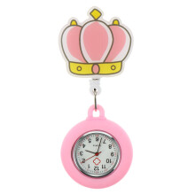 2St Roze Verpleegstershorloge Clip-Op Silicone Zakhorloge Studenten