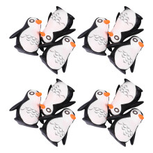 80Pcs Miniature Penguin Resin Ornaments Cute Craft Decor