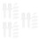 60Pcs Plastic Shutter Replacement Pins White Window Repair Tools Kit 4