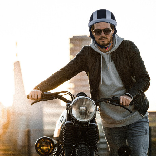 Pu Leer Motorfiets Open-Half Face Dames Motorfiets Helm 2