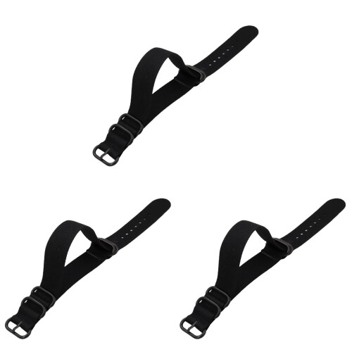 3 Pcs Canvas Strap For Miss Trajectory Black 1