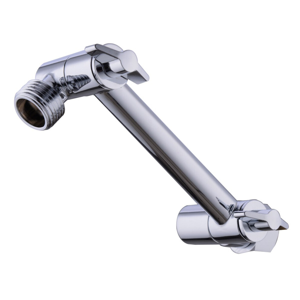 Adjustable Shower Head Extension Arm 4 Inch Brass Chrome Finish With Height And Angle Adjustment 9070919791802