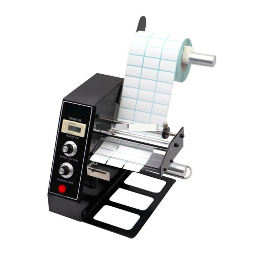 Automatic Label Dispenser with Digital Speed Control and LED Counter for Barcode Stickers