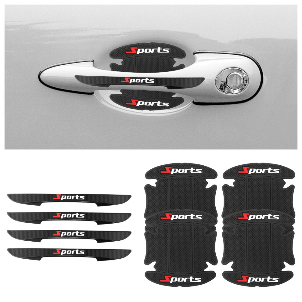 Car Door Protector And Handle Protector Set, Scratchresistant Sport Style, Universal Fit For Car Suv Truck 9070919791970