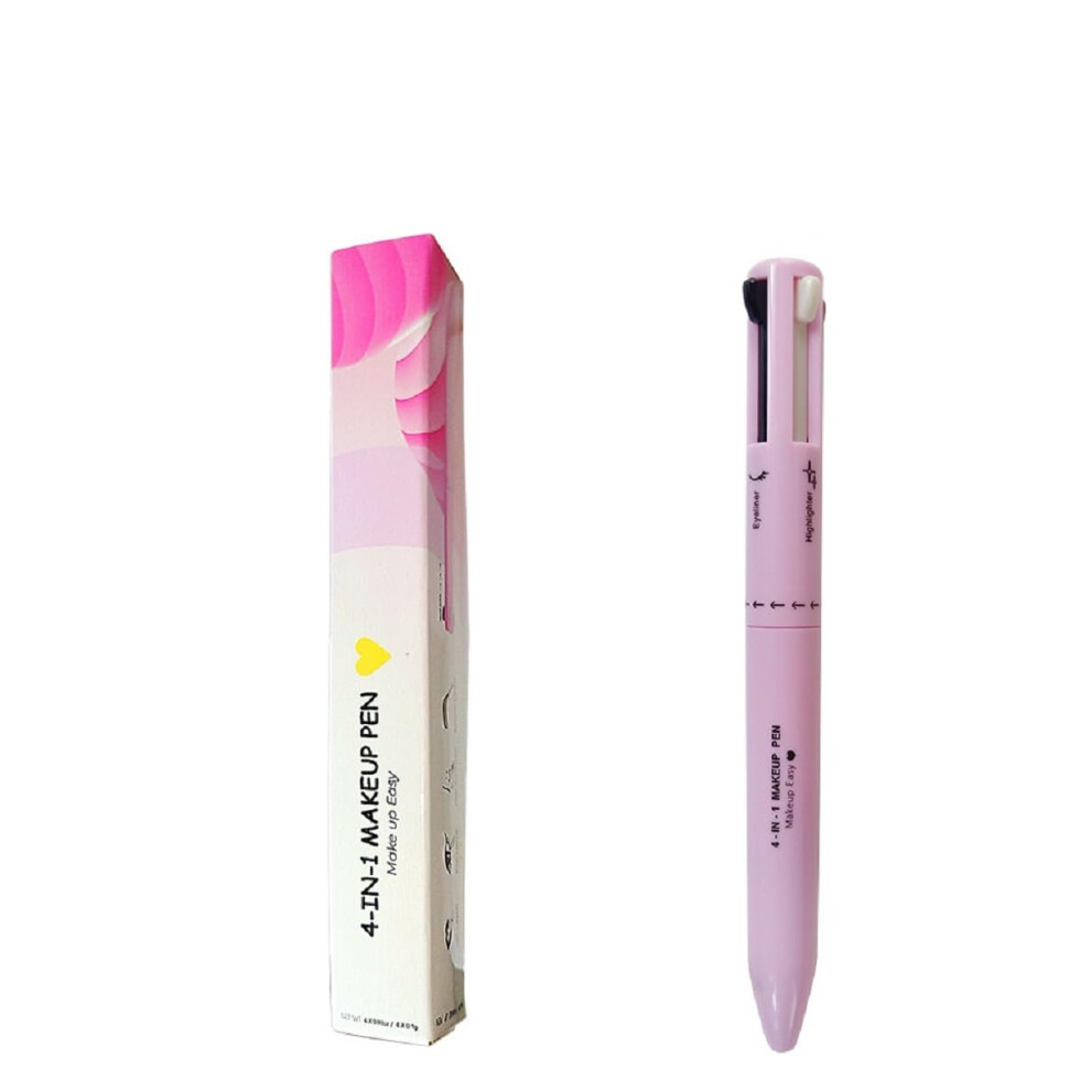 4 in 1 Makeup Pen with Eyeliner, Lip Liner, Brow Pencil and Highlighter for Travel Use