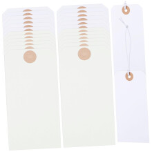 100pcs Blank Clothing Tags and Paper Luggage Tags with Writable Surface Elastic Cords for Jewelry Gifts