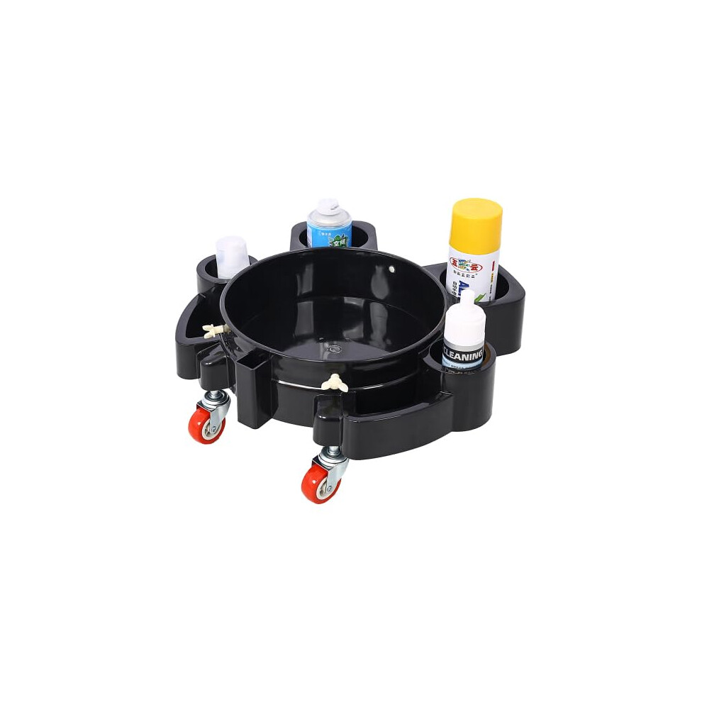5 Gallon Bucket Dolly With 360 Swivel Casters And Dual Brake, Heavy Duty For Car Wash And Detailing 9044945225334