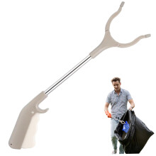 Trash Grabber Tool 16 Inch Stainless Steel Litter Picker with Precision Claw Grip and Ergonomic Handle