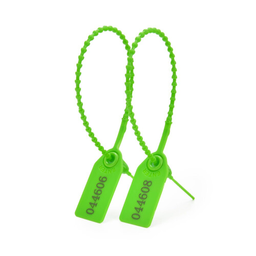 50pcs Plastic Tamper Evident Security Seals with Unique Number Tracking Pull Tight Self Locking Tags Green