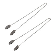 2pcs Bib Holder Clips with Durable Metal Strap for Dining, Travel and Stroller Use