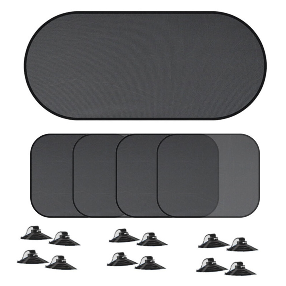 5Piece Car Window Sun Shade Set 95% Uv Blocking Privacy For Suv Sedan Truck Universal Fit 9070919792335