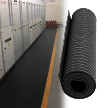 Black Electrical Insulating Rubber Mat 6kV35kV  Voltage Safety Floor Mat for Factory Workshop