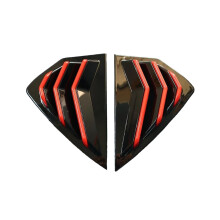 Rear Window Louver for Mazda 3 Axela Hatchback 20192022, Gloss Black ABS Carbon Fiber Trim
