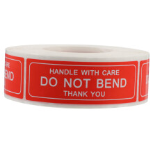 Fragile Stickers 500 Pcs Red and White Handle With Care Labels for Safe and Packaging