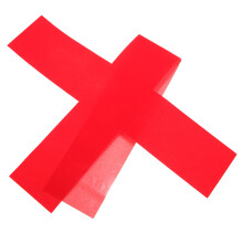 3Pcs Red Durable Cloth Cross Wall Decals for Church Decoration