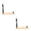 2Pcs Metal Ham Storage Rack Beige Stable Desktop Ham Stand 10