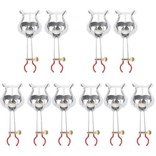 10Pièces Clip -Partition Clarinette Argent Durable Pour Maison 1