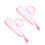 4Pièces Boîte À Lingettes Bébé Compacte Rose Pour Usage Extérieur 2