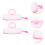 4Pièces Boîte À Lingettes Bébé Compacte Rose Pour Usage Extérieur 11