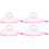 4Pièces Boîte À Lingettes Bébé Compacte Rose Pour Usage Extérieur 4