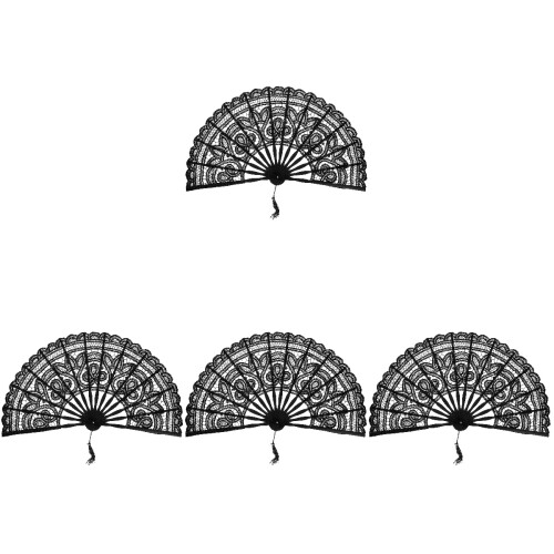 4Pièces Éventails En Bambou Pour 1