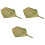 3Pièces Éventails Tressés Bambou Vert Portable Usage Estival 3