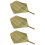 3Pièces Éventails Tressés Bambou Vert Portable Usage Estival 8