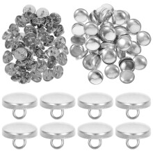 400Pièces Boutons Décoratifs Métal Argenté Pour Bricolage Vêtements