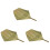 3Pièces Éventails Tressés Bambou Vert Portable Usage Estival 2