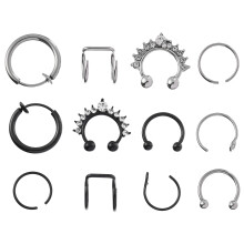 36Pièces Décorations De Nez Colorées De Piercing Solides