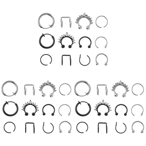 36Pièces Décorations De Nez Colorées De Piercing Solides 1