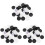 3Ensembles Pièces De Backgammon Plastique Noires Et Blanches Pour Jeu 4