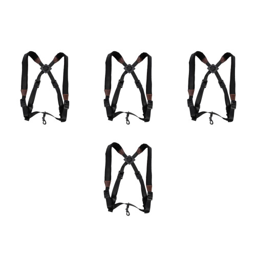 4Pièces Harnais Saxophone Nylon Noir Réglable Usage 2