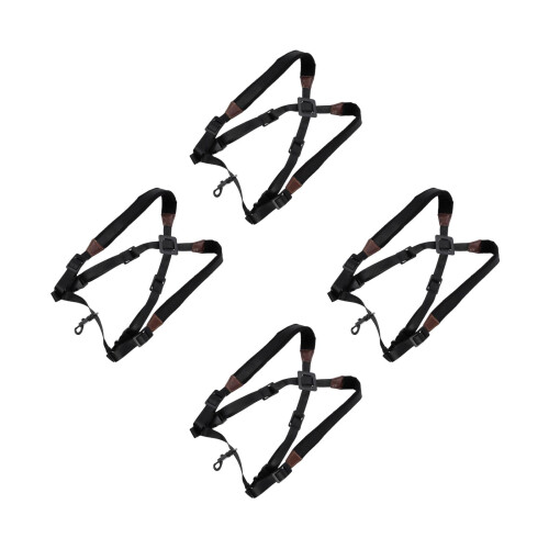 4Pièces Harnais Saxophone Nylon Noir Réglable Usage 1