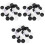 3Ensembles Pièces De Backgammon Plastique Noires Et Blanches Pour Jeu 5