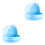 2Pcs Multifunction Hamster Carrier Case with Drinking Bottle Sky-Blue 3