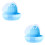 2Pcs Multifunction Hamster Carrier Case with Drinking Bottle Sky-Blue 6