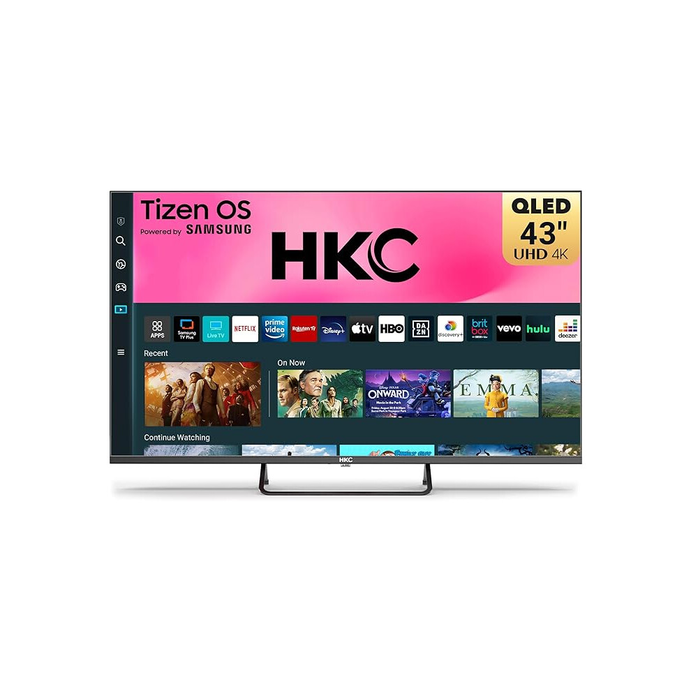 43 Inch 4K Qled Smart Tv, Central Stand Design Tizen Os Uhd Television With Appletv+ Netflix Freeview Gaming Hub, Memc Hdr10 Ideal Large Screen 1234569988595
