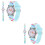 2Pièces Enfants Tableau Bracelet Silicone 6