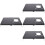 4Pièces Table Portable Pliable Camping Noir En Acier Inoxydable 8