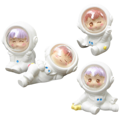 20Pièces Mini Figurines Astronautes Blanches Pour Décor De Bureau 2