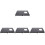 4Pièces Table Portable Pliable Camping Noir En Acier Inoxydable 4