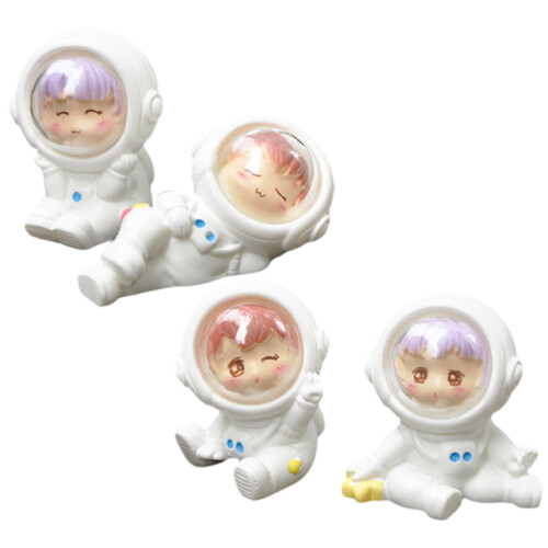 20Pièces Mini Figurines Astronautes Blanches Pour Décor De Bureau 1